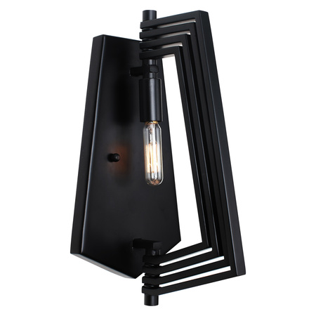 VARALUZ Gymnast 1-Lt Wall Sconce - Black 262W01BL